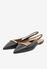 Tod's Calf Leather Slingback Flats Black XXW10K0JL80-BSS-B999