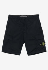 Stone Island Logo Patch Cargo Pants Blue L1S15L100020-S0003-V0020