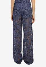 Federica Tosi Lace Straight-Leg Pants Blue 40819-410-64