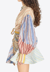 Zimmermann Rebellion Striped Mini Dress Multicolor 7028DC261--SPSTR