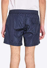 Moncler Logo Patch Swim Shorts Navy L10912C00014-53326-743