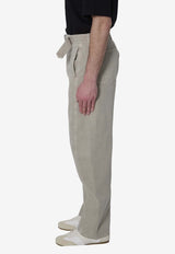 Lemaire Twisted Belted Pants Gray PA326-LD1054-BK201