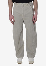 Lemaire Twisted Belted Pants Gray PA326-LD1054-BK201