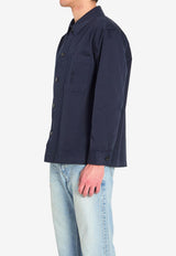 Saint Laurent Cassandre Gabardine Overshirt Blue 861004-Y04VD-5109