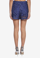 Federica Tosi Lace Mini Shorts Blue 40851-410-64