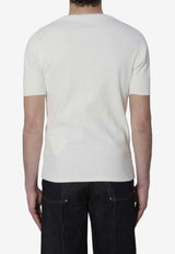 Lemaire Ribbed Henley T-shirt White TS0007-LJ1030-WH086