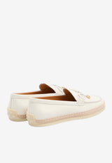 Tod's Leather Bow Loafers White XXW92K0JV70-N6M-B015