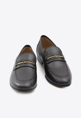Valentino VLogo Signature Loafers in Grained Leather Black 8Y2S0K73-ZWD-0NO