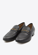 Valentino VLogo Signature Loafers in Grained Leather Black 8Y2S0K73-ZWD-0NO