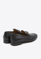 Valentino VLogo Signature Loafers in Grained Leather Black 8Y2S0K73-ZWD-0NO