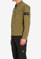 Stone Island Logo Patch Zip-Up Jacket Green L1S151200008-S00WN-V015G