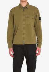 Stone Island Logo Patch Zip-Up Jacket Green L1S151200008-S00WN-V015G