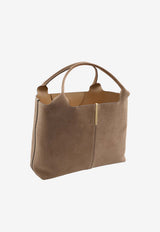 Tod's Medium Suede Tote Bag Brown XBWEBRA0250-XBL-C413