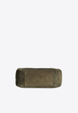 Saint Laurent Large Le 5 À 7 Suede Shoulder Bag Green 850545-1U80W-3212