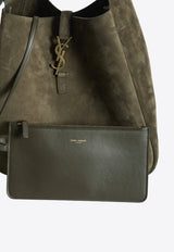 Saint Laurent Large Le 5 À 7 Suede Shoulder Bag Green 850545-1U80W-3212