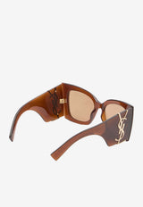 Saint Laurent Blaze Crystal Butterfly Sunglasses Brown 862888-Y9958-2506