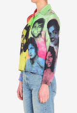 Versace Party Print Silk Buttoned Shirt Multicolor 1024231-1A17913-5X000