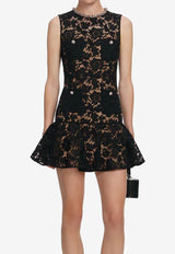 Self-Portrait Crystal Lace Mini Dress Black SS26164SBB--BLACK