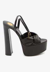 Saint Laurent Franciane 160 Nappa Leather Platform Sandals Brown 860819-AADFO-2245