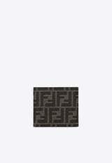 Fendi FF Jacquard Bi-Fold Wallet  Brown 7M0169ALWK/S_FENDI-F0L3T