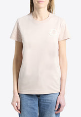 Moncler Looped Pile Logo T-shirt Pink L10938C00061-89AUO-51V