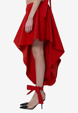 Alaïa Tapered Leg Pants Red AA9P1364W112C--319