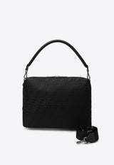 Fendi Large Lui FF Jacquard Messenger Bag Black 7VA667AVC6/R_FENDI-F0SAJ