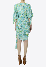 Chloé Floral Print Silk Dress Multicolor CH26URO52388--191J