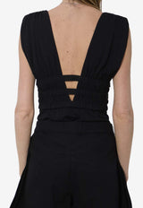 Alaïa Deesse Jersey Bodysuit Black AA9B0476J090C--995