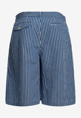 Comme Des Garçons Shirt Formal Striped Shorts Blue FQ-P506-S261 BLUE STRIPE_7169ba45-196d-4223-b155-15a8d6ac6677