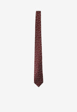 Floral Embroidered Silk Tie