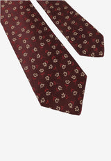 Floral Embroidered Silk Tie