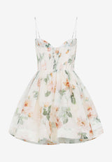 Carousel Corset Floral Mini Dress