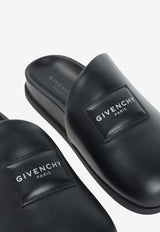 Label Nappa Leather Slippers