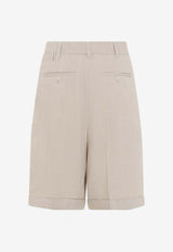 Pastro Linen Bermuda Shorts