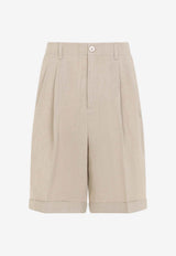 Pastro Linen Bermuda Shorts