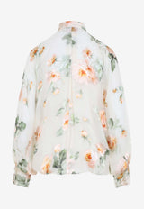 Carousel Burnout Floral Blouse