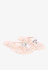 Double Heart Thong Sandals