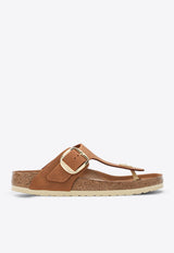 Birkenstock Gizeh Leather Slides Brown 1018745LE/S_BIRKE-CO