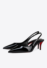 Christian Louboutin Miss Z 70 Slingback Pumps in Patent Leather Black 1260472LE/S_LOUBO-B439