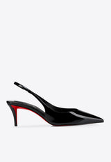 Christian Louboutin Miss Z 70 Slingback Pumps in Patent Leather Black 1260472LE/S_LOUBO-B439