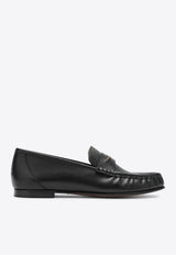 Chloé Chain Logo Calf Leather Loafers Black CHC25A11SPI/R_CHLOE-001