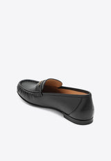 Chloé Chain Logo Calf Leather Loafers Black CHC25A11SPI/R_CHLOE-001