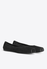Alaïa Suede Ballet Flats Black AA3A070CK324LE/R_ALAIA-999
