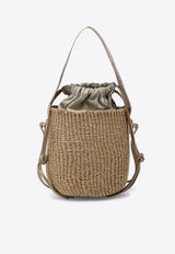 Chloé Small Woody Raffia Bucket Bag  Beige CHC23AS381L18/S_CHLOE-26Y
