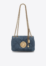 Chloé Small Heritage Quilted Denim Shoulder Bag  Blue CH26US585R53/S_CHLOE-44J