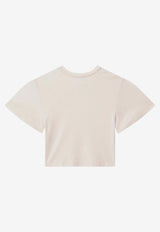 Girls Logo Embroidered Cropped Top
