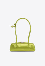Alaïa Small Le Teckel Satin Shoulder Bag Lime AA1S06029A024SI/S_ALAIA-244