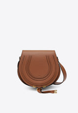 Chloé Marcie Grained Leather Saddle Bag  Brown CHC24AS679I31/S_CHLOE-25M