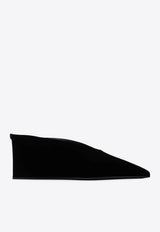 Alaïa 75 Velvet Cube Wedge Mules Black AA3M104A014VEL/R_ALAIA-999